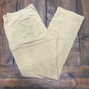 Duluth Trading Co. Women's‎ bootleg Hiking Pants Stretch Khaki Activewear 14x31